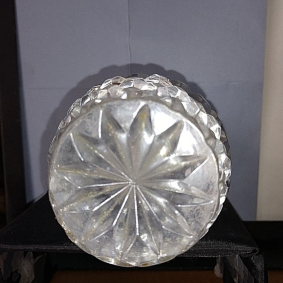 VTG Bohemian CZECH CRYSTAL CUT Clear Diamond Cut Pattern Gorgeous Vase Heavy - Picture 4 of 11